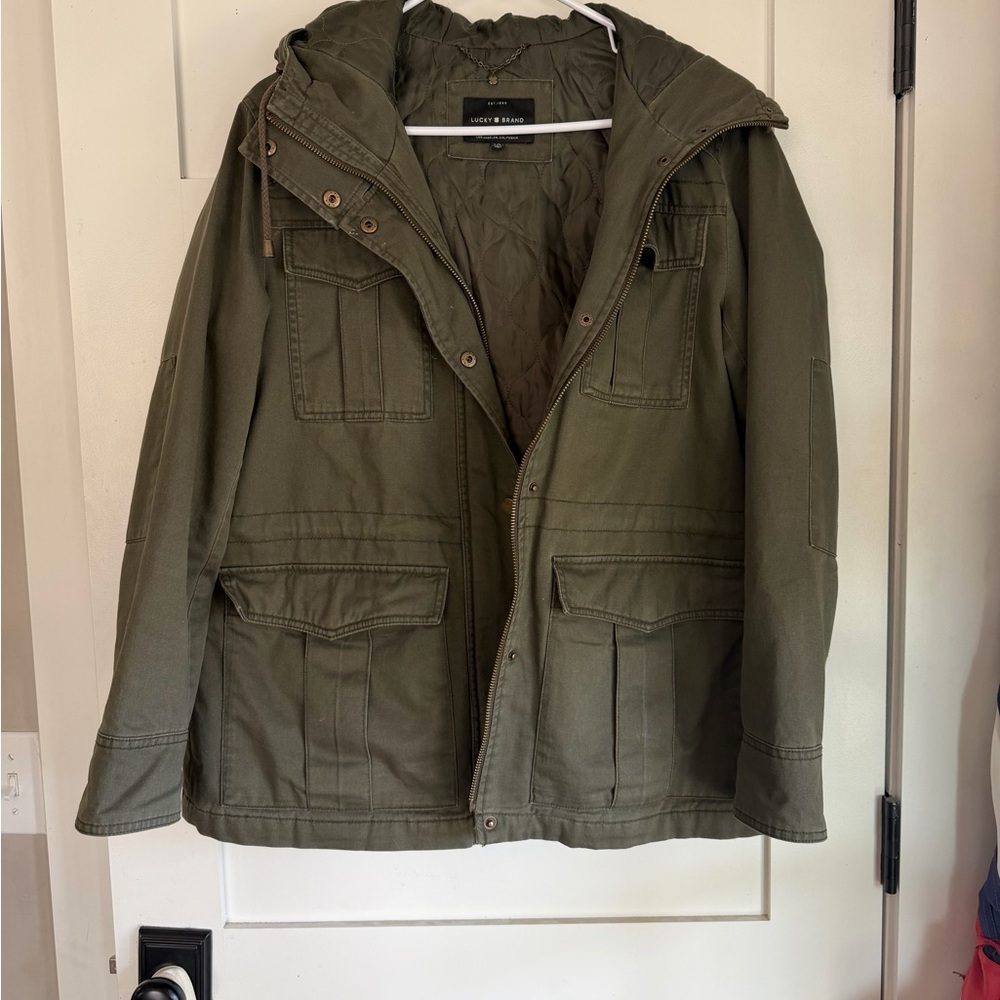 Lucky Brand Olive Military Jacket